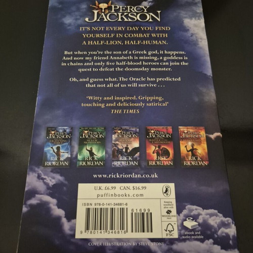 Percy Jackson and the Titan's Curse book like new, English edition