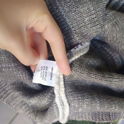 Attrattivo blouse dress like new, size S, white and gray