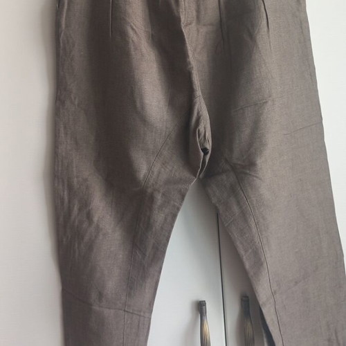 Badila women's pants, size S, linen-cotton, khaki