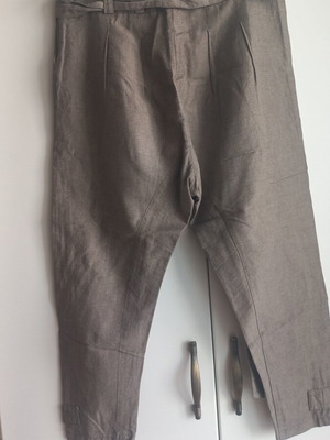 Badila women's pants, size S, linen-cotton, khaki