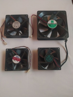 Computer fans new, pack of 9, various sizes