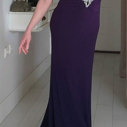 Vintage Modissa Glam evening dress size M like new, purple