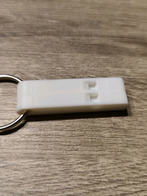 Emergency whistle keychain 120dB new, white