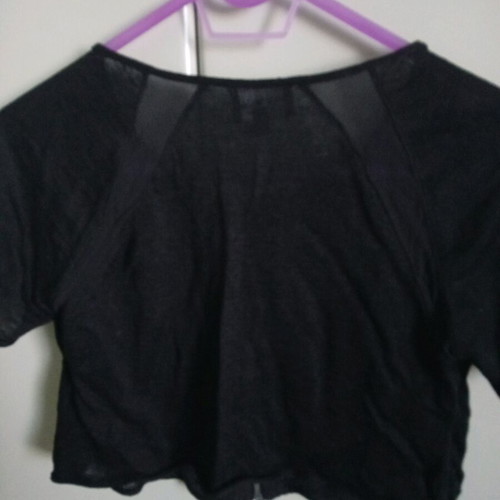 Emporio Armani short jacket with transparent sleeves like new, black size M