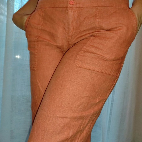 Fabric pants zip culotte style Madlen like new, coral size M