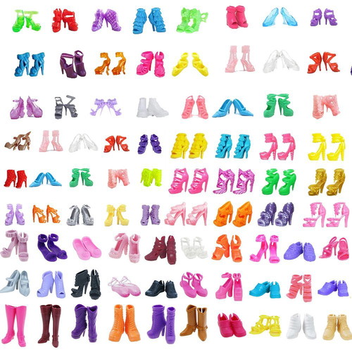 Doll shoes set of 7 pairs new