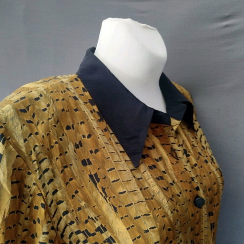 Vintage De Pletri dress 100% silk, size L, like new, brown