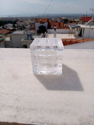 Decorative glass box 5x5cm new