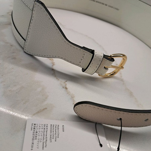 Wide women's belt H&M new, white, size 75