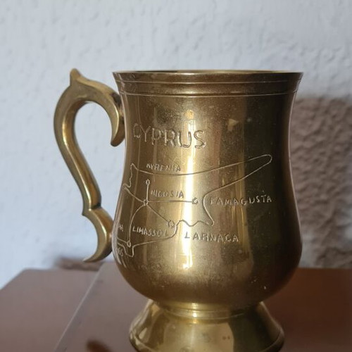 Cup with engraved Cyprus used