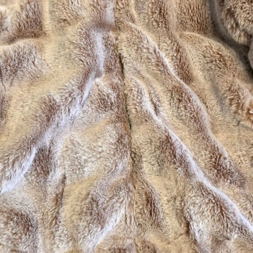 Attrativo synthetic fur like new, size L, beige pink