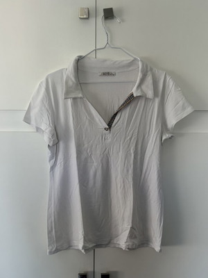 Bill Cost women's shirt XL used with checkered collar and gold detail