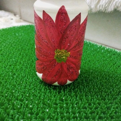 Hand-painted flower jar new