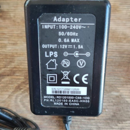 Power adapter RD1201500-C55-1OG 12V 1.5A