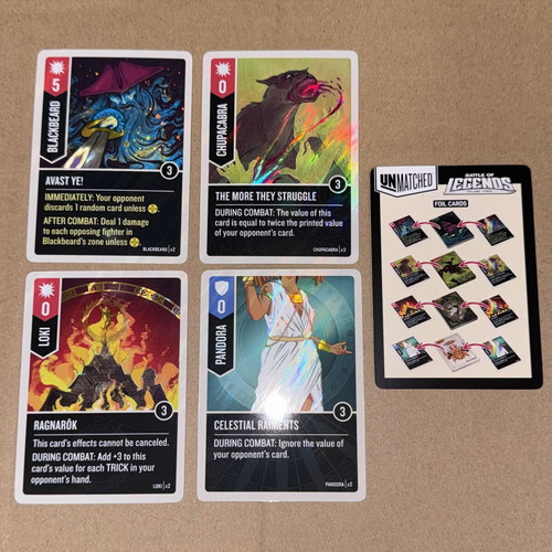 Unmatched Battle of Legends Volume 3 foil promo cards new