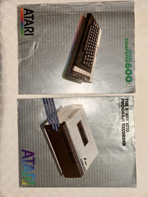 Atari Computer 600XL and Atari 1010 Program Recorder manuals used, pack of 2