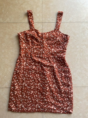 Acne Studios short mini summer dress, red floral, size M