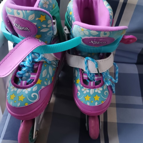 Xspot Kids Roller Skates size 31-33, like new, colorful