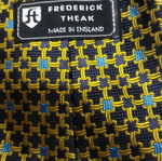 Frederick Theak silk tie like new, geometric pattern