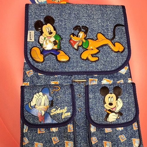 Paxos vintage schoolbag with Disney characters