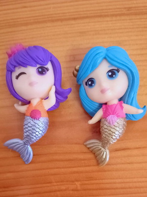 Eleksi World mermaid figures set of 2 like new, 5 cm