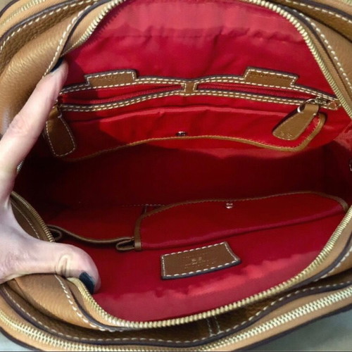 Lancel Adjani camel tote handbag like new