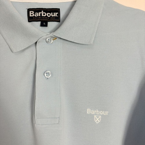 Barbour polo shirt like new, size L, blue