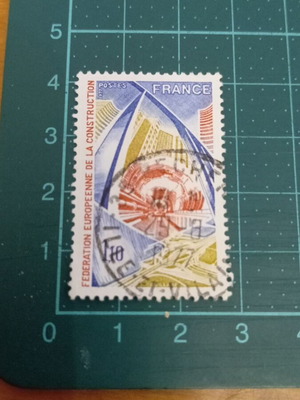 France Stamp 1977 Meeting of European Civil Engineering Federation Paris like new