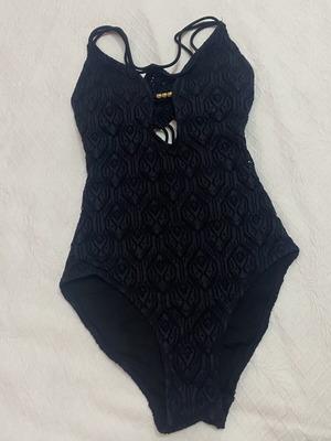 Accessorize black one-piece swimsuit like new, size XS