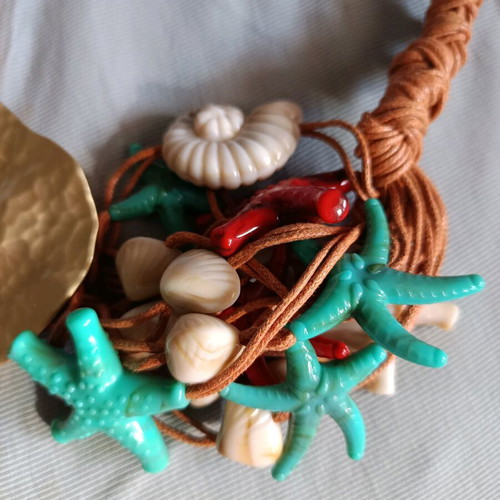 Necklace with starfish and shells new