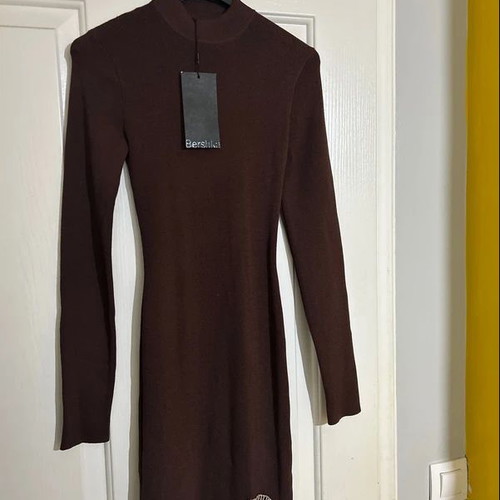 Bershka sequin dress new with tags, brown, size S