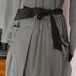 Summer dress black gray checkered like new, size M