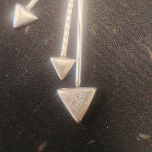Vintage 925 Silver Earrings with Pink and Mint Pearl like new