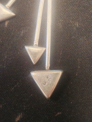 Vintage 925 Silver Earrings with Pink and Mint Pearl like new