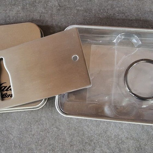 Kaiser Beer Metal Bottle Opener with Hanger in Tin Box new