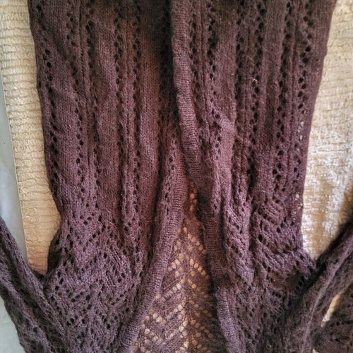 Mango cardigan brown with embroidery like new, size S