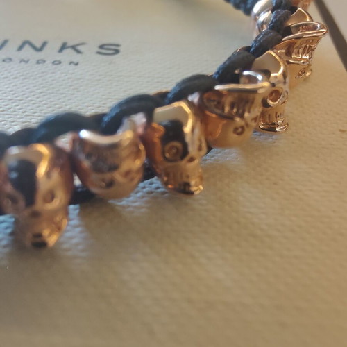 Links of London Rose Gold Vermeil Skull Bracelet