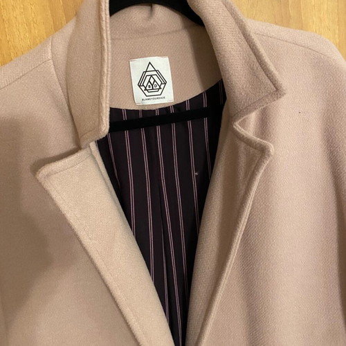 Blameyourdaze soft handmade women's coat new powder pink size M