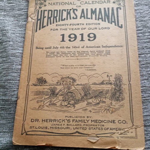 Vintage American Almanacs set of 3 (1919, 1931, 1940)