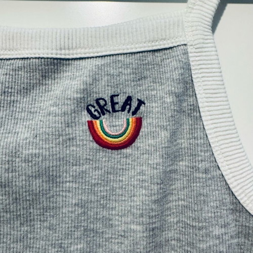 Μπλουζάκι τιραντέ M&S Kids σαν καινούργιο, γκρι, για κορίτσια 10-11 ετών