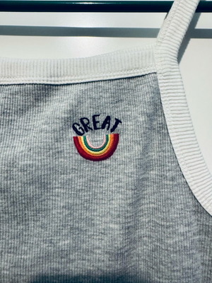 Μπλουζάκι τιραντέ M&S Kids σαν καινούργιο, γκρι, για κορίτσια 10-11 ετών