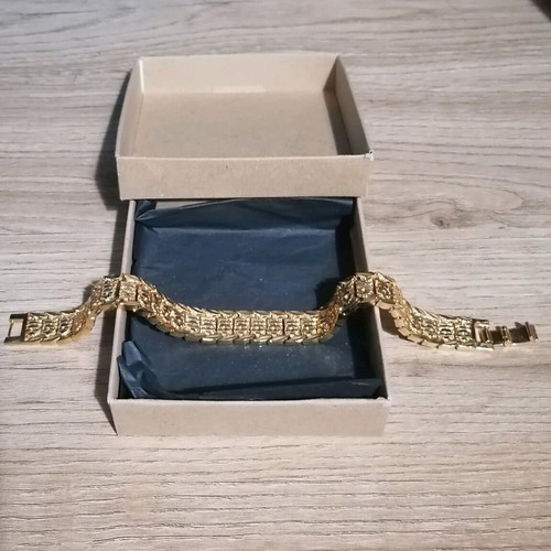Gold-plated men's chain bracelet like new, 19 cm