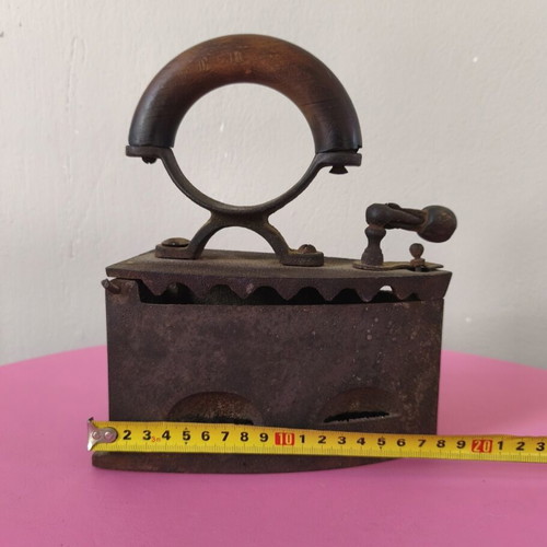 Greek traditional iron used with wooden handle