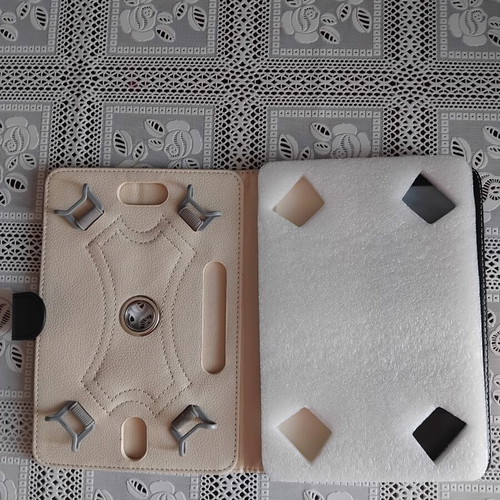 E-book cover, black leather, 11x17 cm