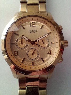Guess γυναικείο ρολόι multi function quartz χρονογράφος μεταχειρισμένο, χρυσαφί