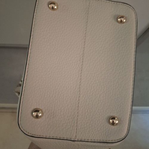 Camila Karina Cream Handbag with Decorative Scarf