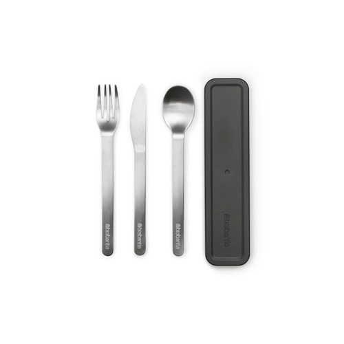 Brabantia Make&Take Cutlery Set 3 Pieces Dark Grey New