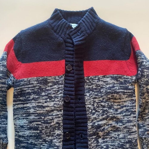 Mandarino knitted cardigan with fur lining, size 7