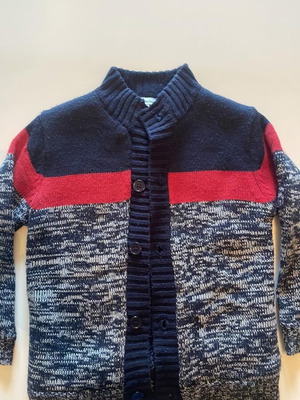 Mandarino knitted cardigan with fur lining, size 7
