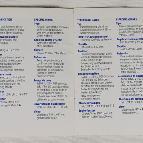 HORIZON 202 panoramic camera user manual
